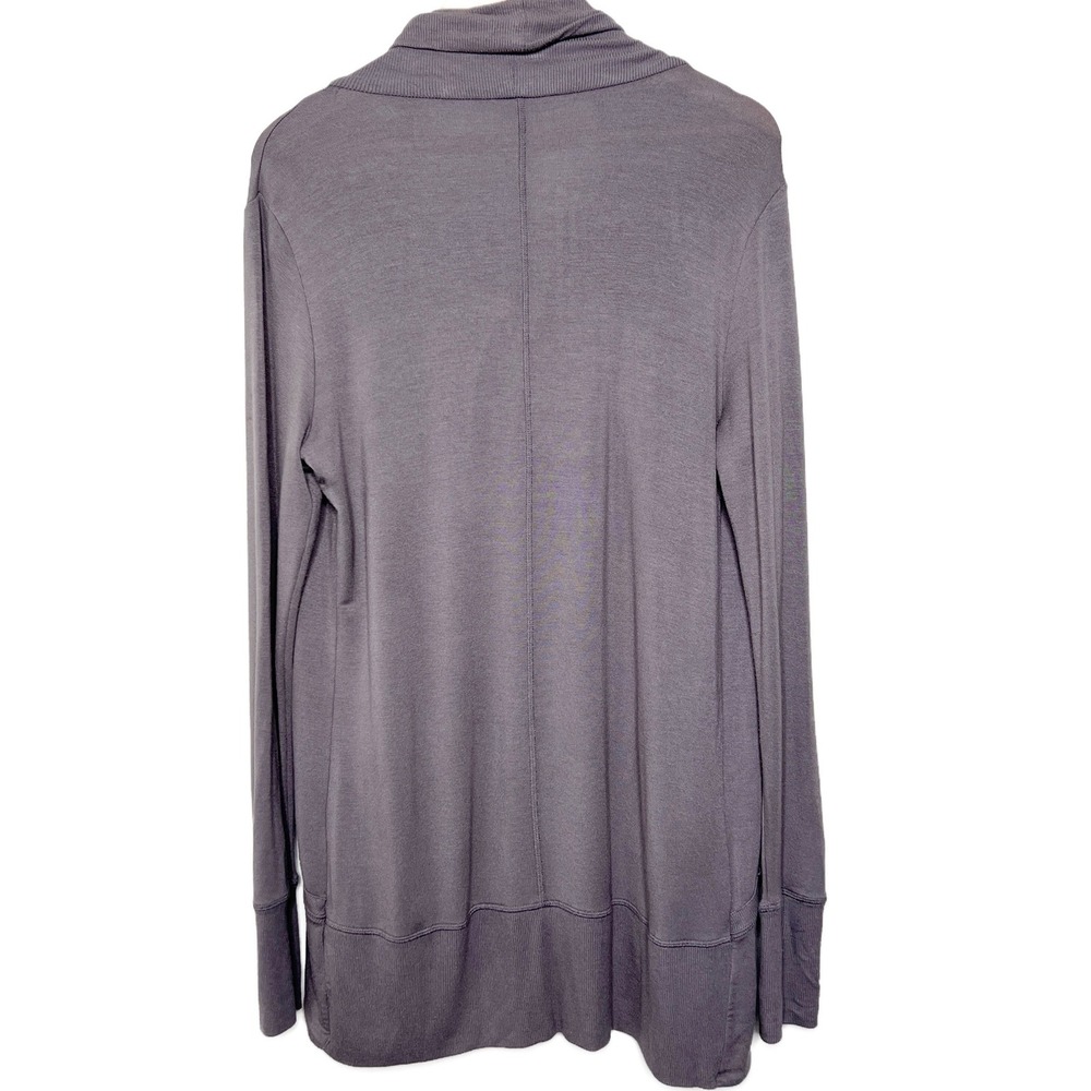 Athleta Pranayama Restore Wrap Cardigan Grey Open Front Pockets Small - Picture 5 of 8